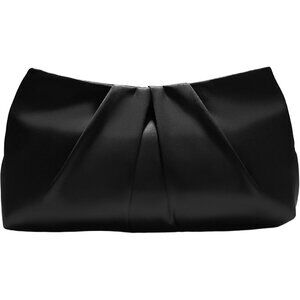Women's Black Unique Style Detachable Chain Bride Evening Formal Clutch Handbag